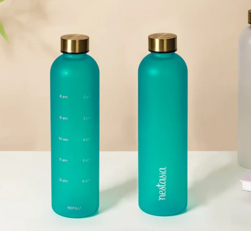 Steel Drink Bottle With Handle For Travel Leakproof Insulated Green 1200ml
